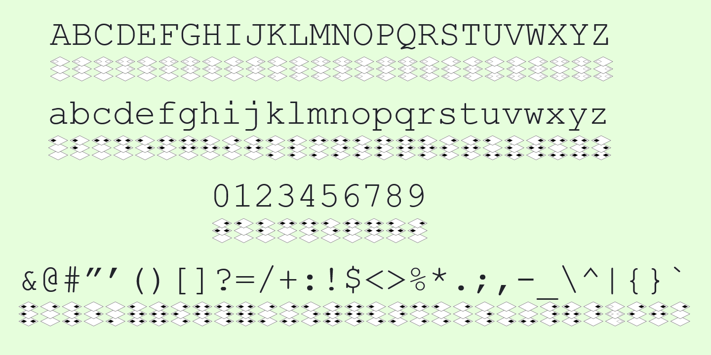 Przykład czcionki Stack Braille Regular
